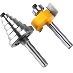 Schacht Router Cutter Tool 1/2 Inch H 1/4 Inch Schacht Met 7 Lagers Set - Houtbewerkingsgereedschap Voor Massief Spaanplaat Multiplex .