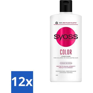 Syoss Conditioner Color - Shampoo - Kleurbehoud - 440 ml - Voordeelverpakking - 12 stuks