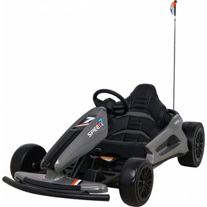 Speed7 Go-Kart, 24 volt kart met 2x 24v 200 watt motoren - Special Edition - Grijs - GoKart - Drift Trike - 24V Accu