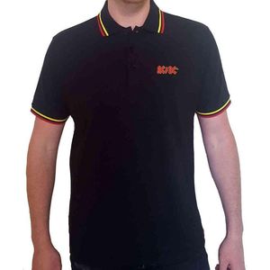 AC/DC - Classic Logo Polo shirt - 2XL - Zwart