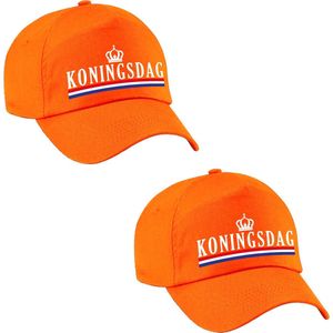 4x stuks Koningsdag pet / cap oranje - dames en heren - Hollandse petje / baseball cap