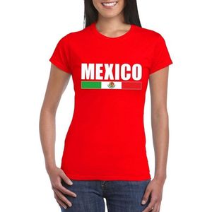 Rood Mexico supporter t-shirt voor dames XS