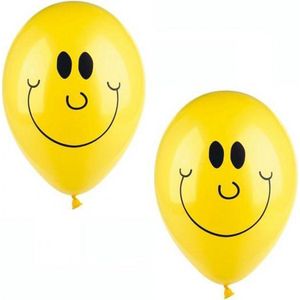 Smiley ballonnen 10 stuks - Party feestartikelen emoticons