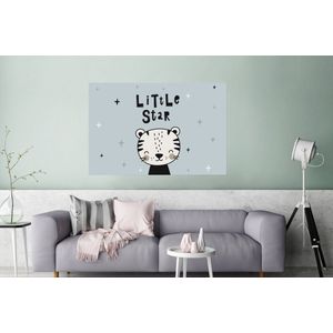 Poster Quotes - Little star - Spreuken - Baby - Kids - Kinderen - Jongens - Meiden - 120x80 cm - Poster Babykamer
