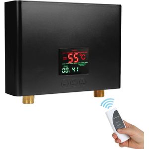 Tankloze elektrische doorstroomboiler voor directe warmwaterlevering in keuken en badkamer, 3 kW, digitaal display