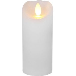 Star Trading Candle Glow, zuilkaars, was, wit, LED, timer, geel, binnenkant, 12,5 cm
