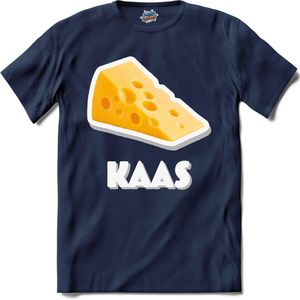 Kaas - grappig verjaardag kleding cadeau - eten teksten - T-Shirt - Heren - Navy Blue - Maat 4XL