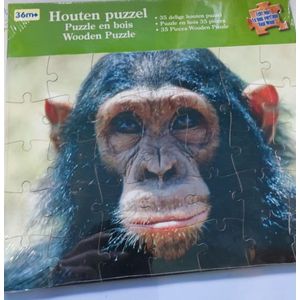 Houten puzzel - kat - poes - 35 stukjes