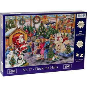 Legpuzzel - 1000 stukjes - Find The Differences - No.17 - Deck The Halls  - House of Puzzels