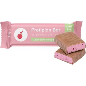 Protiplan | Girl Power Protein Bar | Chocolate Raspberry | 64 stuks | 64 x 45 gram | Eiwitrepen | Koolhydraatarme sportvoeding | Afslanken met Proteïne repen
