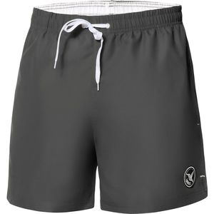 Ladeheid LA-LA40-198-SWS Heren Zwembroek - Zwemshorts - met zijzakken en achterzak - sneldrogend - met binnenslip van mesh - Koordsluiting - Polyester - Grafiet - M