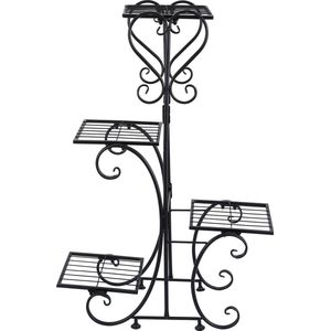 EliteNest® - Bloemenplanken - 4 Laags - IJzer - Voor Binnen & Balkon - Meerdere Bloempotten - Stijlvolle Opslag & Display - 81 cm