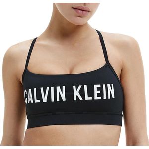 Calvin Klein Low Support Sportbeha - Maat XS - Vrouwen - Zwart - Wit
