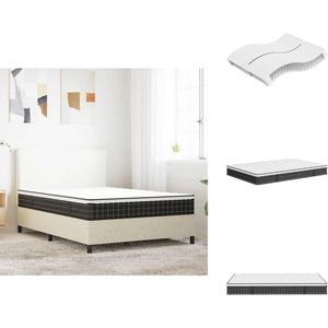 vidaXL Binnenveringmatras - Binnenveringmatrassen - Tweepersoonsmatras - Tweepersoons Matras - Binnenveringmatras middelhard 140x200 cm