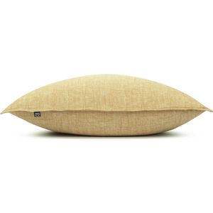 Zohome Kussensloop Lino - Kussenhoes van 50x50 cm - 1 stuk - 100% Katoen - Geel
