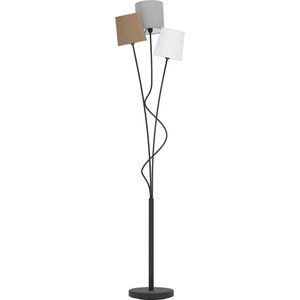 EGLO Maronda Vloerlamp - E14 - 152 cm - Zwart/Antraciet/Wit/Bruin