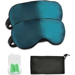 Verduisterend Oogmasker 2-Pack - Zijdeachtig Comfortabel Slaapoogmasker voor Slaap, Reizen en Relaxen