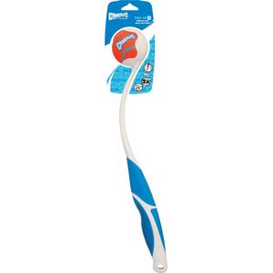 Chuckit! Pro Ball Launcher - 63 cm - Werpstok - Ballenwerper - Hondenspeelgoed - Incl. Tennisbal Medium - ø 6 cm - Kunststof - Wit/Blauw