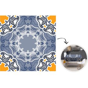Tafelkleed - Tafellaken - 120x120 cm - Winter - Abstract - Bloemen - Design - Binnen en Buiten
