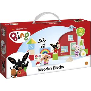 Bing Houten Speelgoed Blokken 20 Delig - Peuter Kleuter Junior Educatief Speelgoed - Bambolino Toys