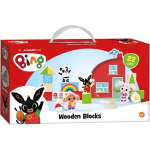 Bing Houten Speelgoed Blokken 20 Delig - Peuter Kleuter Junior Educatief Speelgoed - Bambolino Toys