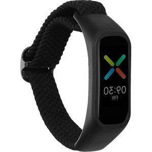 Nylon bandje voor smartwatch - Compatibel met Oppo Band Sport - 14-22 cm - Polsbandje in zwart - hoogwaardige kwaliteit .
