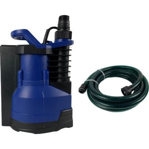 Deltaline Dompelpomp met 7 meter afvoerslang - 9000 Liter per uur - Automatische vlotter - Ideaal voor het pompen van ondergelopen kelders en garage putten