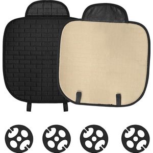 Zitkussen auto 2 stuks universele stoelkussens voorstoelen auto stoelkussens zacht en ademend autostoelkussen antislip onderlegger voor autostoel bureaustoel zwart