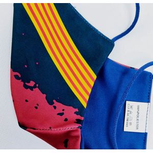 Barça Home Hygiënisch Masker - Volwassenen - blauw rood spetters