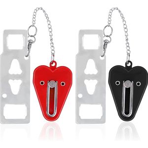 Goodivery ® 2-pack draagbaar deurslot voor reizen essentieel, hoteldeursloten voor reizigers, zwaar uitgevoerd veiligheidsslot deurstopper bescherming van privacy en veiligheid in de slaapkamer, hotel
