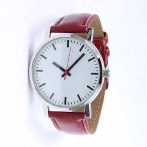 vaderdag Brigada - unisex horloge - rode horloge band - lederen horlogeband - quartz uurwerk Speciaal Vaderdag cadeau