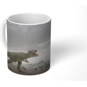 Mok - Koffiemok - Dinosaurus - Zand - Wolken - Mokken - 350 ML - Beker - Koffiemokken - Theemok