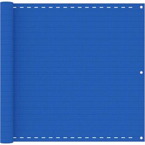 vidaXL - Balkonscherm - 90x400 - cm - HDPE - blauw