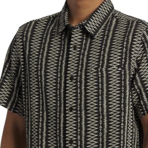 Quiksilver Vibrations Classic Short Sleeve Overhemd - Tarmac Dobby Jacquard Ss