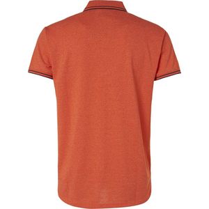No Excess - Polo Garment Dye Oranje - Modern-fit - Heren Poloshirt Maat XXL