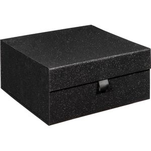 Gift Box 'Glitter' ZWART, geschenkdoos, cadeaudoos, verjaardag, formaat 25x25x12cm (20 stuks)