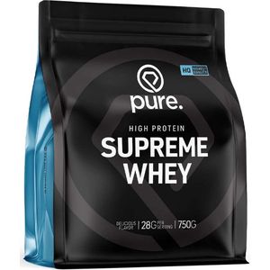 PURE Supreme Whey - aardbei - 750gr - eiwitshake - wei protein - koolhydraatarm - whey eiwit - eiwitten