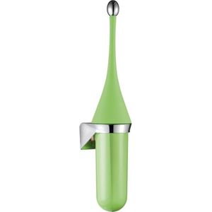 Marplast Toiletborstel A65801VE- Muurbevestiging – Groen met chroom – vervangbare nylon borstel kop