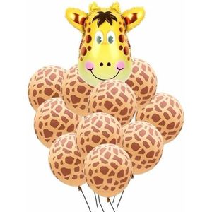 11-delige ballon set Giraf - giraf - ballon - safari - jungle - verjaardag - decoratie