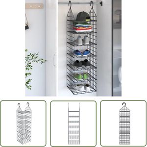 The Living Store Kastorganiser hangend met 7 schappen - Hangende Kastorganizer - Kast Organizer - Kasten Organisatie - Kleding Opslaan - Kasten Interieur