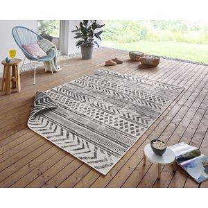 Flycarpets Omkeerbaar Vloerkleed - Biri - Zwart / Creme - 160x230 cm