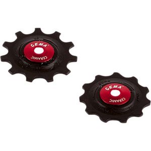 CEMA Derailleurwieltjes PVC 9/10/11V RVS-Keramisch zwart