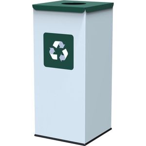 ALDA Eco - Square Nord White prullenbak 60L - Green