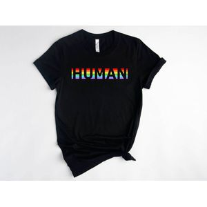 Lykke LGBTQ Unisex T-Shirt | Human | Lgbt Pride Rainbow T-shirt|  Maat M