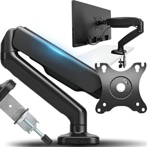 17-30 inch 180 degree rotatable desk mount for LED LCD TV display holder - maximum weight 9 kg - VESA 75/100 - up to +35 degree tilt angle setting - black