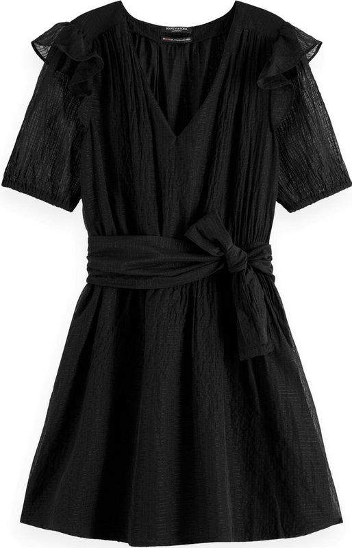 Scotch & Soda Ruffled mini dress Dames Jurk - Maat 42