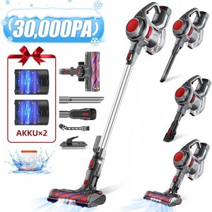 Hiaonyx Steelstofzuiger-Stofzuiger Draadloos-30000pa--borstelloze motor-LED Verlichting-verschillende Opzetstukken-Krachtig-Rood
