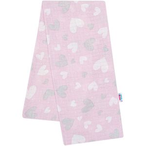 New Baby - Hydrofiele Luier 70x80 cm - Roze Hydrofiele Doek met Hartjesprint - Katoen