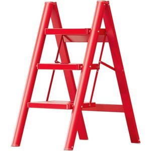 3-traps lichtgewicht opvouwbare trapladder met anti-slip pedaal, 350 lb-capaciteit voor huis en tuin