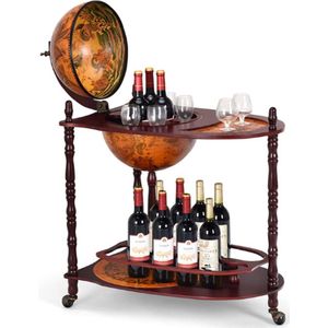 Wereldbol Bar - Globebar - Wereldbol Drank - Wijn Rek - Wijn Maken Set - Wereldbol Bal - Wereldbol Wijnrek - Wereldbol Globe Globebar - Globe Bar - Globebar Whisky - Houten Wijnrek